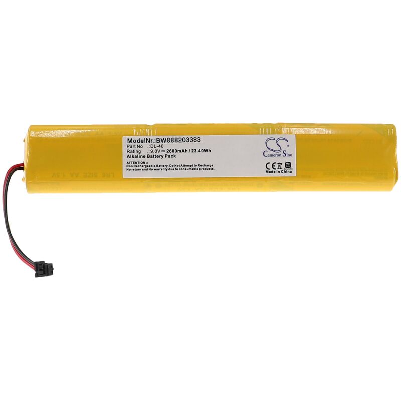 

Batería compatible con Best Stanley Security Systems VPD-EX-BB Instalación alarma, sistema de alarma (2600 mAh, 9 V, alcalina) - Vhbw