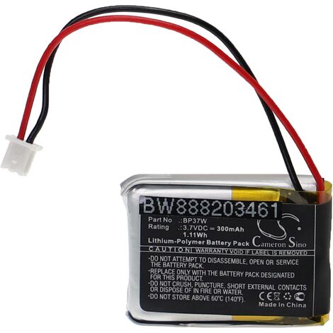 vhbw Batería compatible con Dogtra 280C Receiver, 282C Receiver, AE502025P, 200C Receiver collar para perros (adiestrador) (300 mAh, 3,7 V, Li-poli)