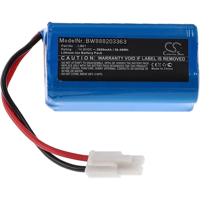 

Batería compatible con Donkey DL880 aspiradora, robot limpieza (2600 mAh, 14,8 V, Li-Ion) - Vhbw