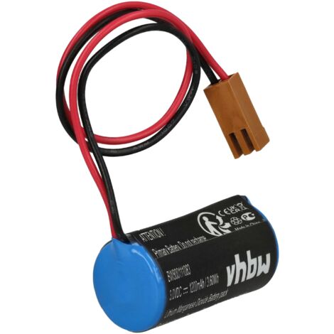 vhbw Batería compatible con Fanuc 90-30 Series, A03B-0805-K011, A06B Control, A06B-0168-D111, IC693ACC301 robot industrial (1200 mAh, 3 V, Li-MnO2)