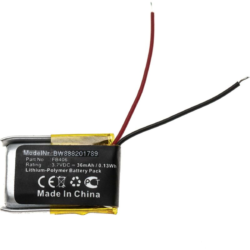 

batería compatible con Fitbit Alta smartwatch reloj de actividad (36mAh, 3,7V, polímero de litio) - Vhbw