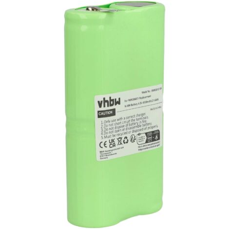 vhbw batería compatible con Fluke 98, 97, 96, 91, 90, 96B, 92B, 983, 95, 93, 92, 98 Auto, 97 Auto medidor (4500 mAh, 4,8 V, NiMH)