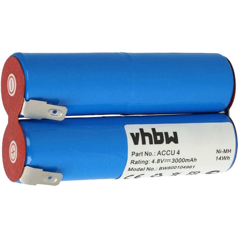 

Batería compatible con Gardena Accu 4 (2505) tijeras para césped, cortador de césped reemplaza Accu4, TBGD430MU - (NiMH, 3000mAh, 4.8V) - Vhbw