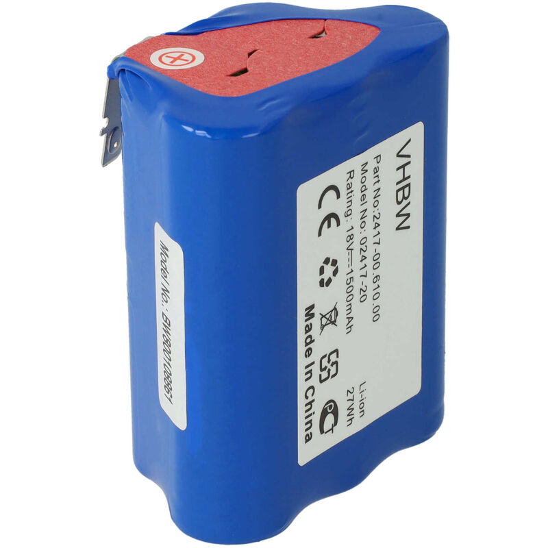 

Batería compatible con Gardena recortadora turbo accuCut (2417, 2417-20) recortadora césped reemplaza 2417-00.610.00 -(Li-Ion, 1500mAh, 18V) - Vhbw