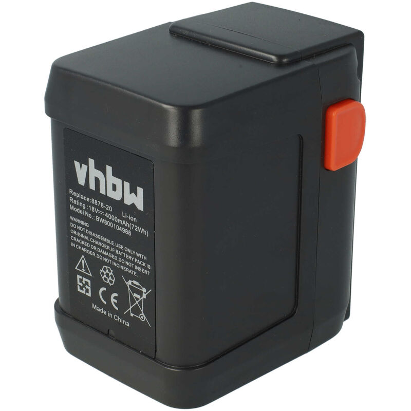 

Batería compatible con Gardena tijeras de setos a batería EasyCut 50-Li / EasyCut Li-18/50, 8873, 8877 reemplaza 8835, ... (Li-Ion,4000mAh,18V) - Vhbw