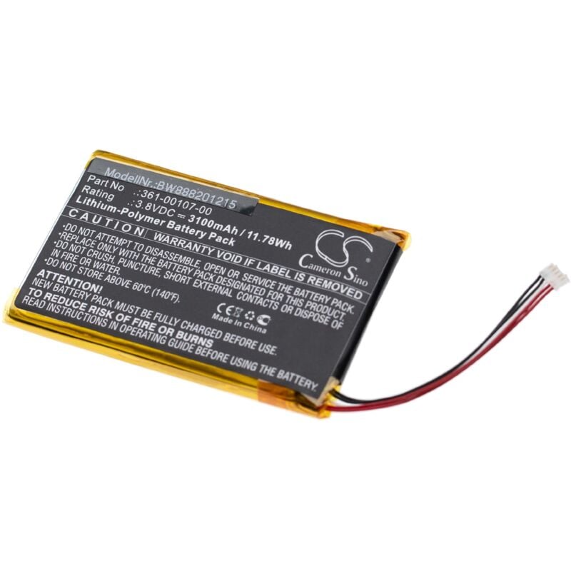 

batería compatible con Garmin 010-01735-10, Explorer+, GPSMAP 86, GPSMAP 86i navegador (3100mAh, 3,8V, polímero de litio) - Vhbw