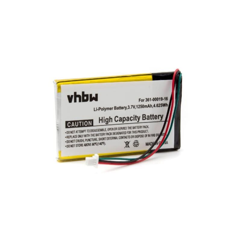 

Batería recargable compatible con Garmin Nüvi 200, 200w, 250, 252w, 260, 270 navegador (1250 mAh, 3,7 V, polímero de litio) - Vhbw