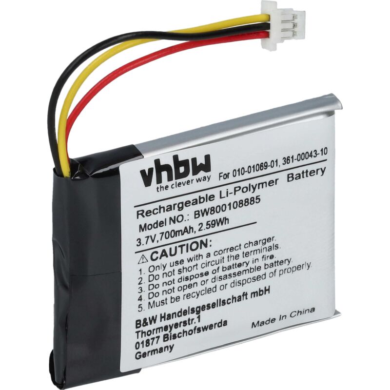 

Batería compatible con Garmin Pro Control 2 collar para perros adiestrador -700mAh (3,7V) Li-Ion - Vhbw