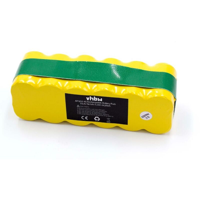 

Batería compatible con Infinuvo Cleanmate QQ-2 green, QQ-2 white, QQ-2L, QQ13 aspiradora, robot de limpieza (4500mAh, 14,4V, NiMH) - Vhbw
