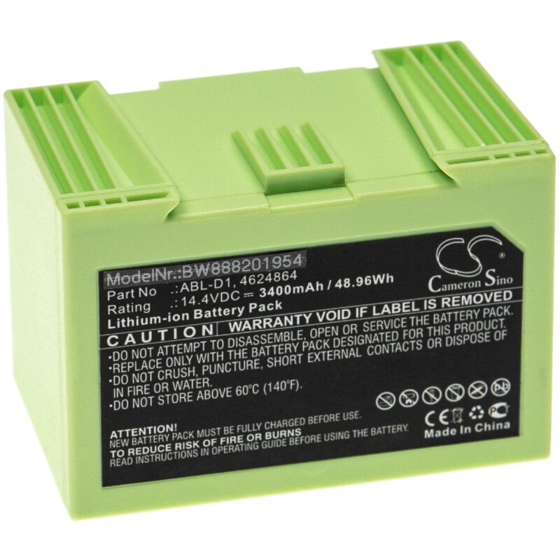 

Batería recargable compatible con iRobot Roomba i3, i31502F, i4, i7, i7+, i7158, i7550 aspiradora, robot limpieza (3400 mAh, 14,4 V, Li-Ion) - Vhbw