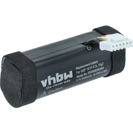 vhbw Batería compatible con JBL Flip 7 altavoces, cajas acústicas (5000 mAh, 3,7 V, Li-Ion)