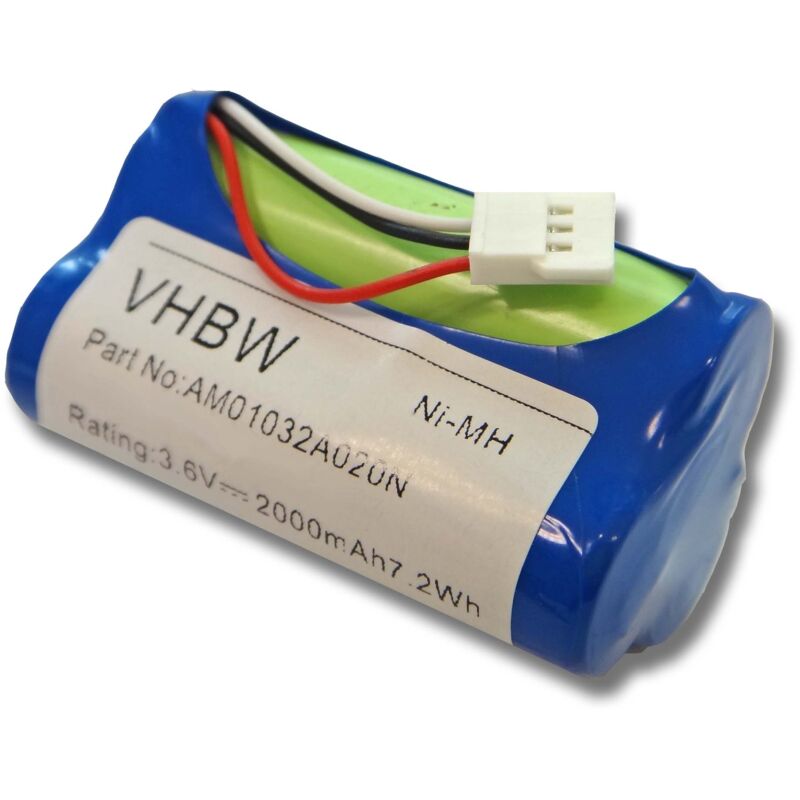 

batería compatible con Logitech Wireless Boombox 984-000182, S-00116 altavoz altavoces (2000mAh, 3,6V, NiMH) - Vhbw