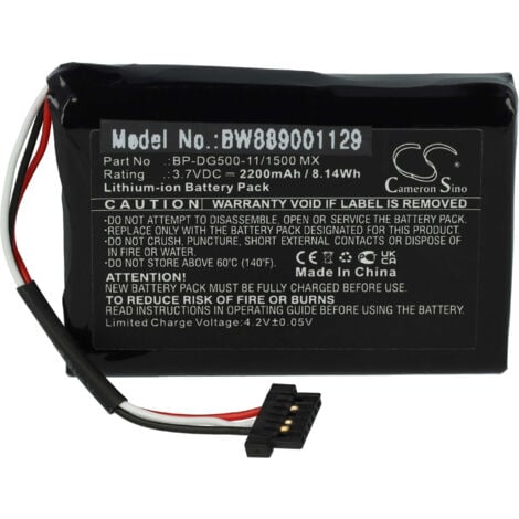 vhbw Batería compatible con Mio cyclo 500 HC, 505 HC ordenador de bicicleta con GPS (2200 mAh, 3,7 V, Li-Ion)