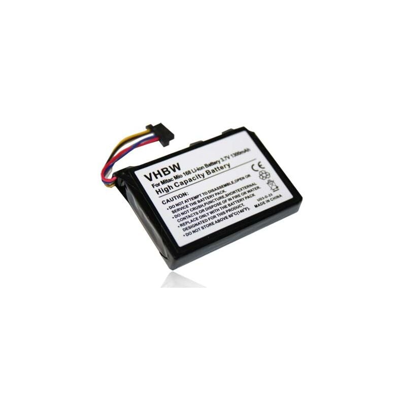 

batería compatible con Mitac Mio 168, 169, 138 navegador (1300mAh, 3,7V, Li-Ion) - Vhbw