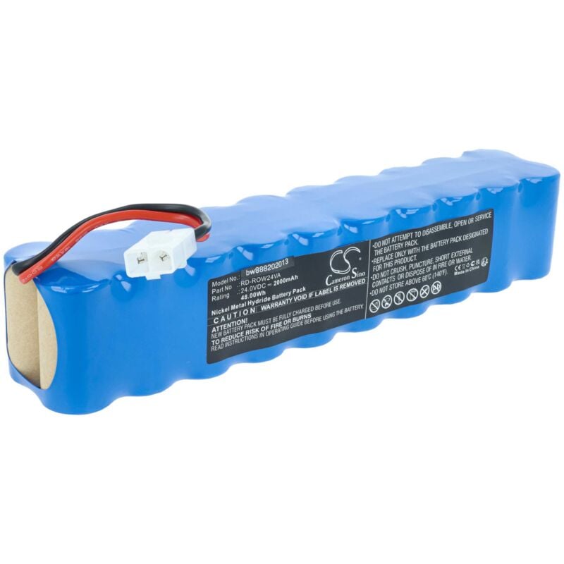 

Batería recargable compatible con Rowenta Air Force Extreme RH877101 / 8M 0, RH877101/9A0 aspiradora, robot de limpieza (2000 mAh, 24 V, NiMH) - Vhbw