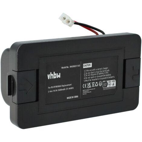 vhbw Batería compatible con Rowenta Smart Force Essential RR692, RR693, RR6925WH, RR6927WH robot limpieza negro (2600 mAh, 14,4 V, Li-Ion)