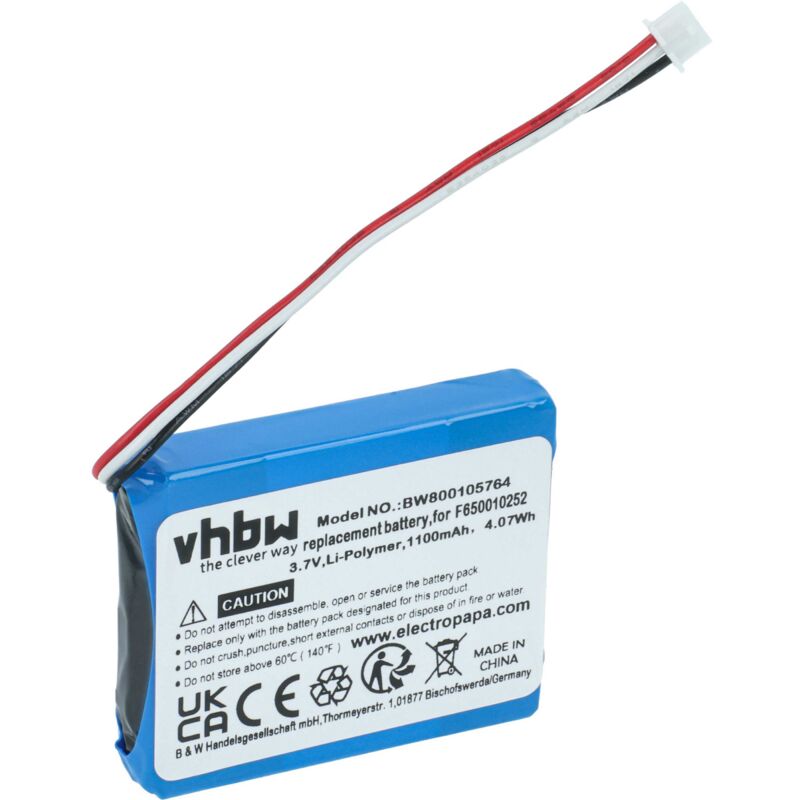 

batería compatible con TomTom One V3, V5, Version 3, XL 2, XL DACH TML, XL EUROPE navegador (1100mAh, 3,7V, Li-Ion) - Vhbw