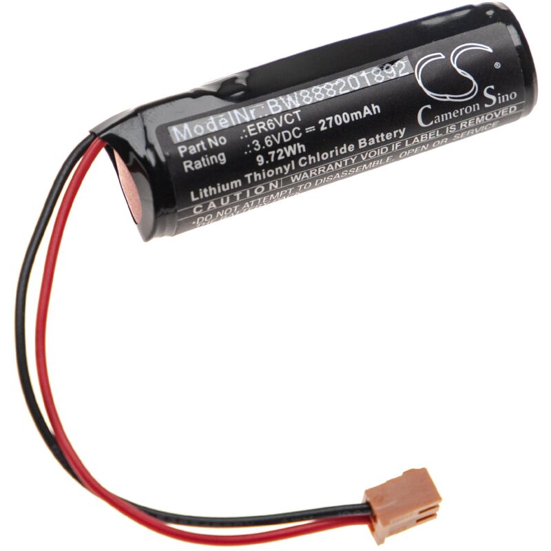 

Batería compatible con Toshiba ER6VCT, LS14500-PR-M Controlador Lógico Programable, PLC (2700mAh, 3,6V, Li-SOCl2) - Vhbw