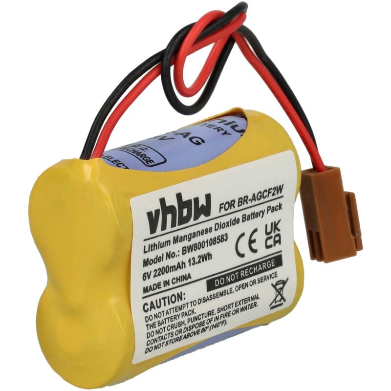 

Batería recargable compatible con Ge Fanuc A06 programmable logic, A98L00310011 Controlador Lógico Programable, PLC (2200 mAh, 6 V, Li-MnO2) - Vhbw