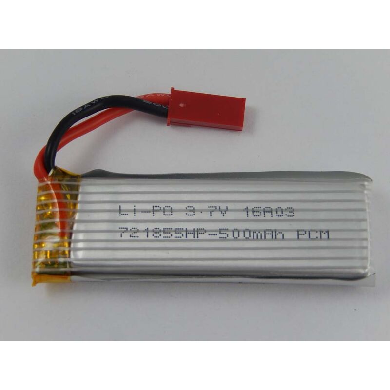 

vhbw Batería de polímero de litio 500mAh (3.7V) para dron, multicóptero, cuadricóptero WLToys U959, V212, V222, V949, V959 como Revell 751860.