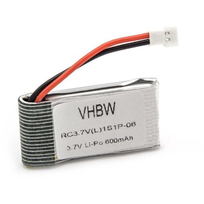 

Batería de polímero de litio 600mAh (3.7V), conecxión WALKERA para modelismo, por ej. coches, helicópteros, aviones y barcos - Vhbw
