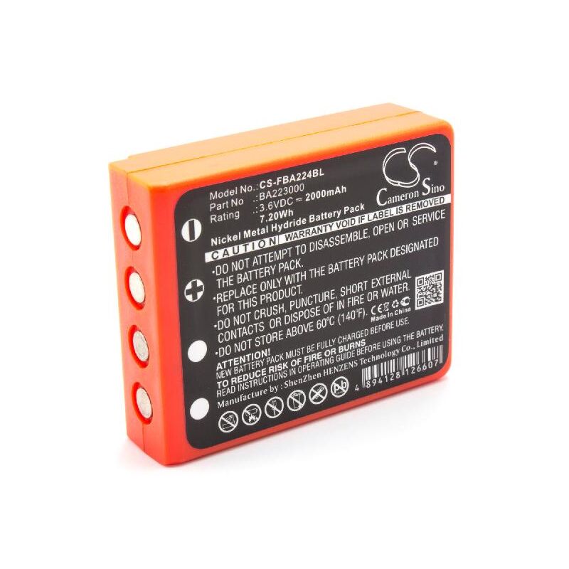 

Batería de repuesto para el mando a distancia de grúas FUA39, PM461523 Remote Control HBC Radiomatic (2000mAh, 3.6V, NiMH) - Vhbw