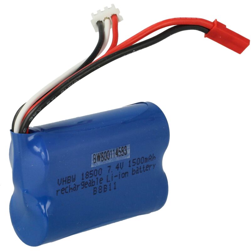

Vhbw - Batería Li-Ion 1500mAh (7.4V) para modelaje Revell 44091 como 44091.