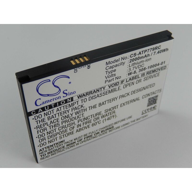 

Batería Li-Ion 2000mAh (3.7V) para Mobile Hotspot AT&T AC779s, Aircard 779s, NTGR779ABB como W-8, 308-10004-01. - Vhbw