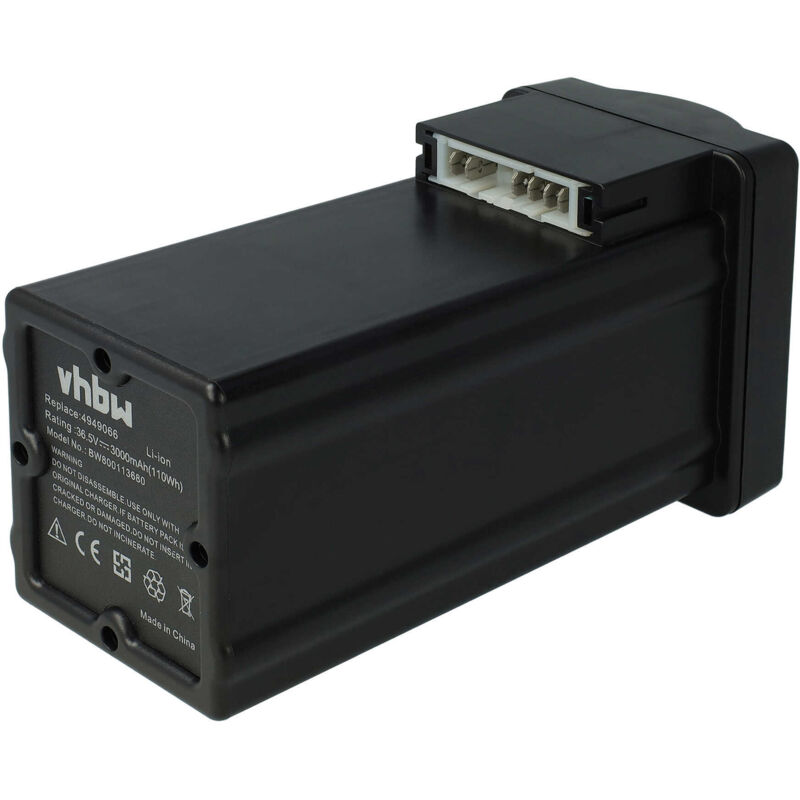 

Batería recargable compatible con Wolf-Garten Power 34 cortacésped, robot cortacésped (3000 mAh, 36.5 V, Li-Ion) - Vhbw
