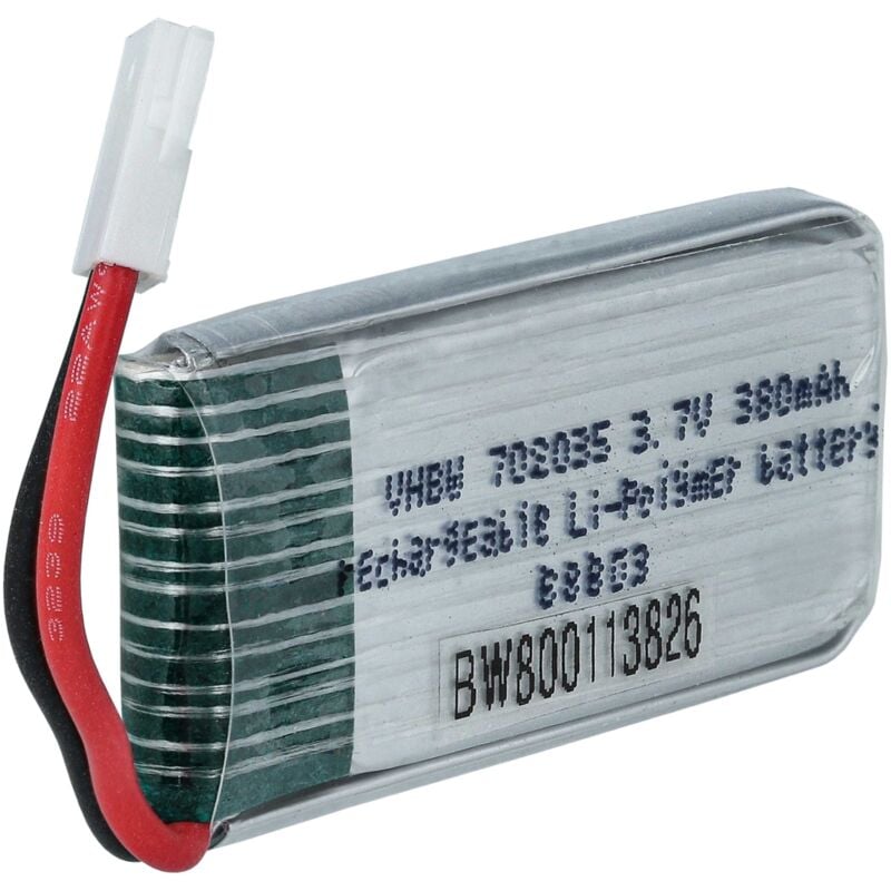 

Batería Li-Ion 380mAh (3.7V) para dron, multicóptero, quadricóptero UDI U818A Mould King 33041C - Vhbw
