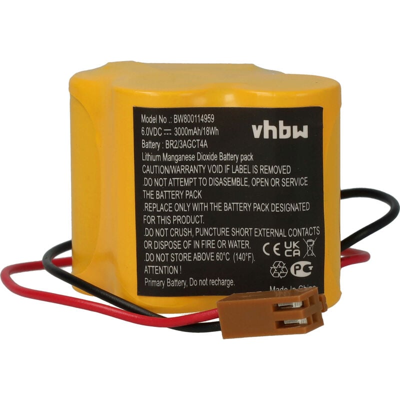 

Batería no recargable compatible con Allen Bradley MicroLogix 1400, 1500 controlador de periférico (3000 mAh, 6 V, Li-Ion) - Vhbw