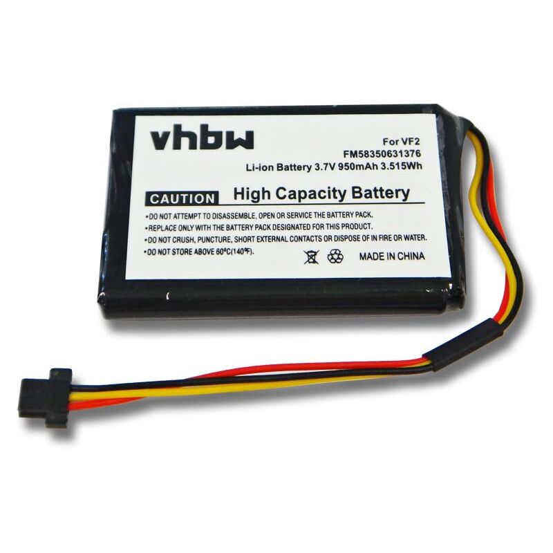 

Batería Li-Ion 950mAh (3.7V) compatible con TomTom One 125, 125, 130, N14644 Canada 310, Traffic Europe 31 4EE0.001.03; navegador, GPS - Vhbw