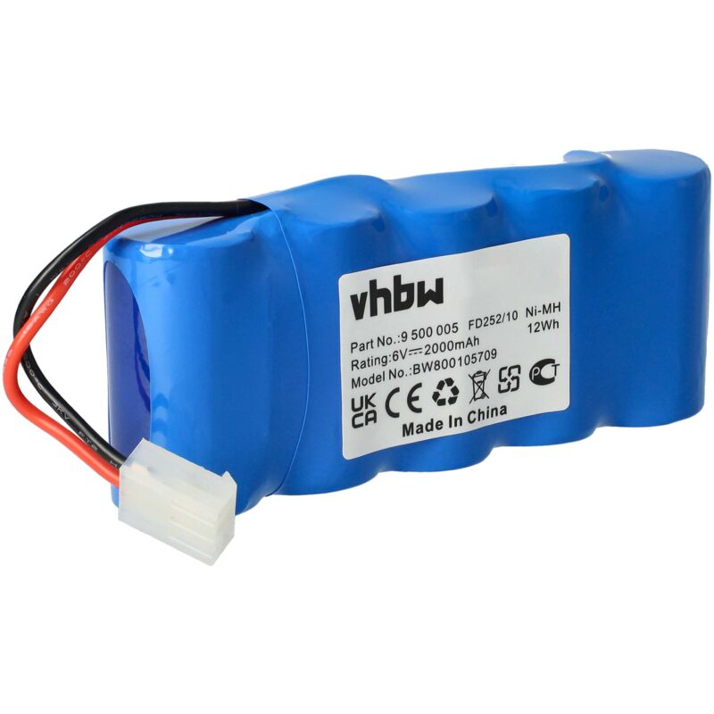 

vhbw batería Ni-MH 2000mAh (6V) para herramienta D962E, FDD087, FDD087D, 861E, Bosch Somfy D14 y Bosch 9 500 005, 9000163, FD252/10.