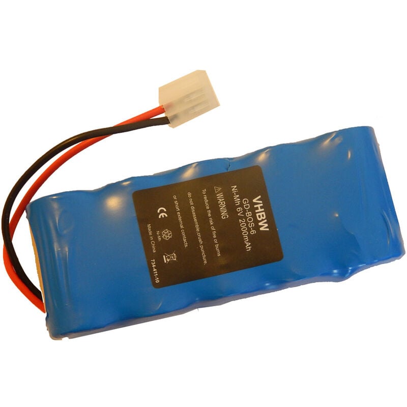 

Batería Ni-Mh 2000mAh (6V) para herramientas Bosch Somfy K8, K10, K12, K17 reemplaza Bosch 9 500 005, 9000163, FD252/10. - Vhbw