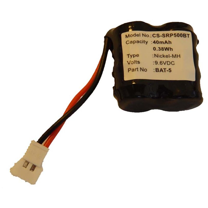 

Batería Ni-MH 40mAh (9.6V) para Scorpio SR-i500, SR-i600, SR-i800, SR-i900, SR-i900R como 2006-2007, BAT-5, BAT5. - Vhbw