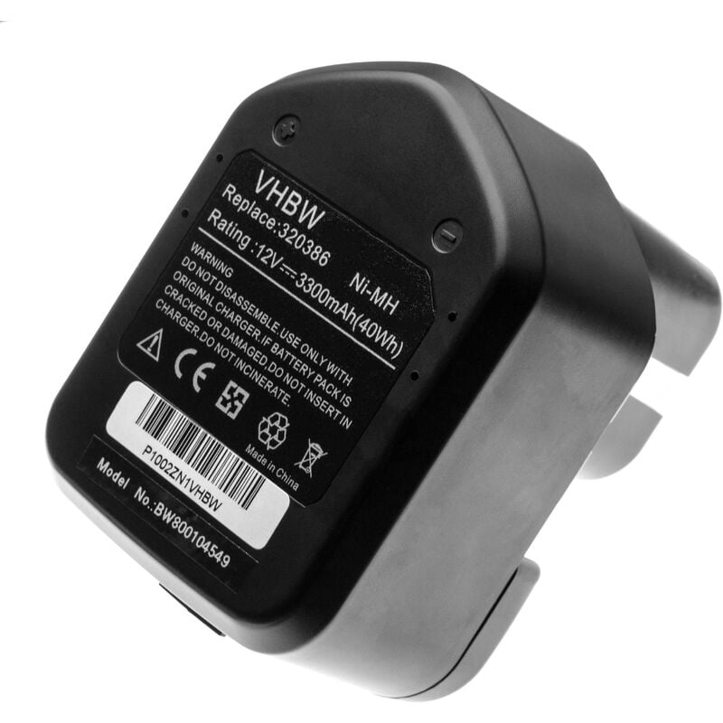 

Batería NiMh 3300mAh (12V) compatible con Hitachi DS 10DVA, DS 12DV, DS 12DVA, DS 13DV2, DS10DTA, DS10DVA, DS12DV, DS12DVA, DS13DV2 - Vhbw