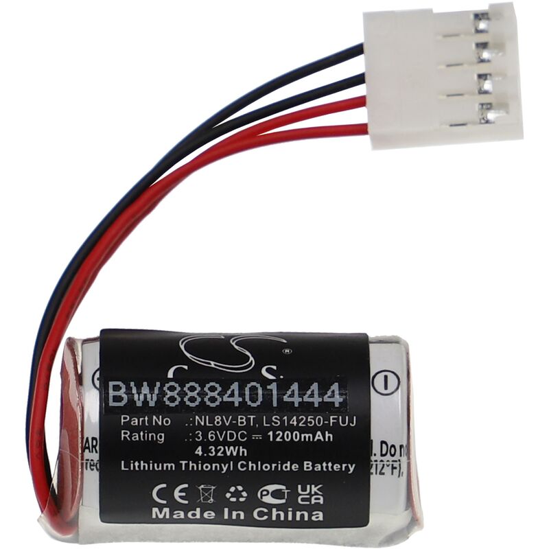 

Batería no recargable compatible con Fuji Electric Micrex-F55, Micrex-F60 controlador de periférico (1.200 mAh, 3,6 V, Li-SOCl2) - Vhbw
