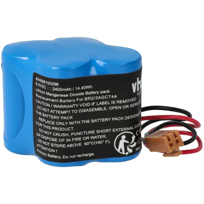 

Batería no recargable compatible con GE / Fanuc 18-T SPS, Alpha iSV, Alpha iSV CNC controlador de periférico (2400 mAh, 6 V, Li-MnO2) - Vhbw