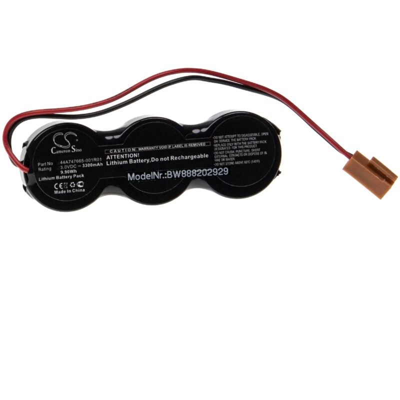 

Batería no recargable reemplaza GE 44A747665-001R01, 44A747665-001R02 para Controlador Lógico Programable, PLC (3300 mAh, 3 V, ) - Vhbw