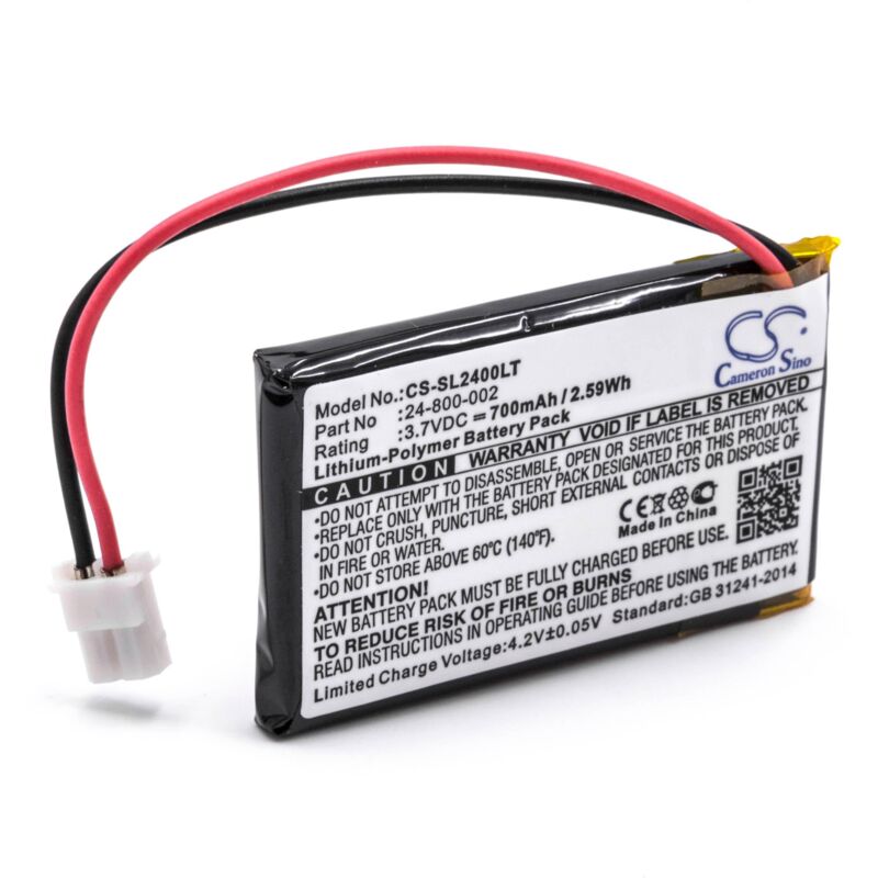 

Batería recargable compatible con Solar LED Light SL-24000 lámpara solar (700 mAh, 3,7 V, polímero de litio) - Vhbw