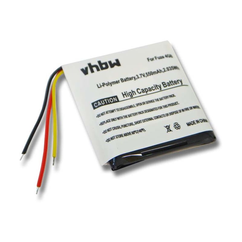 

Batería recargable compatible con Sandisk Sansa Fuze 4GB, Fuze 8GB reproductor de música MP3 (550 mAh, 3,7 V, polímero de litio) - Vhbw