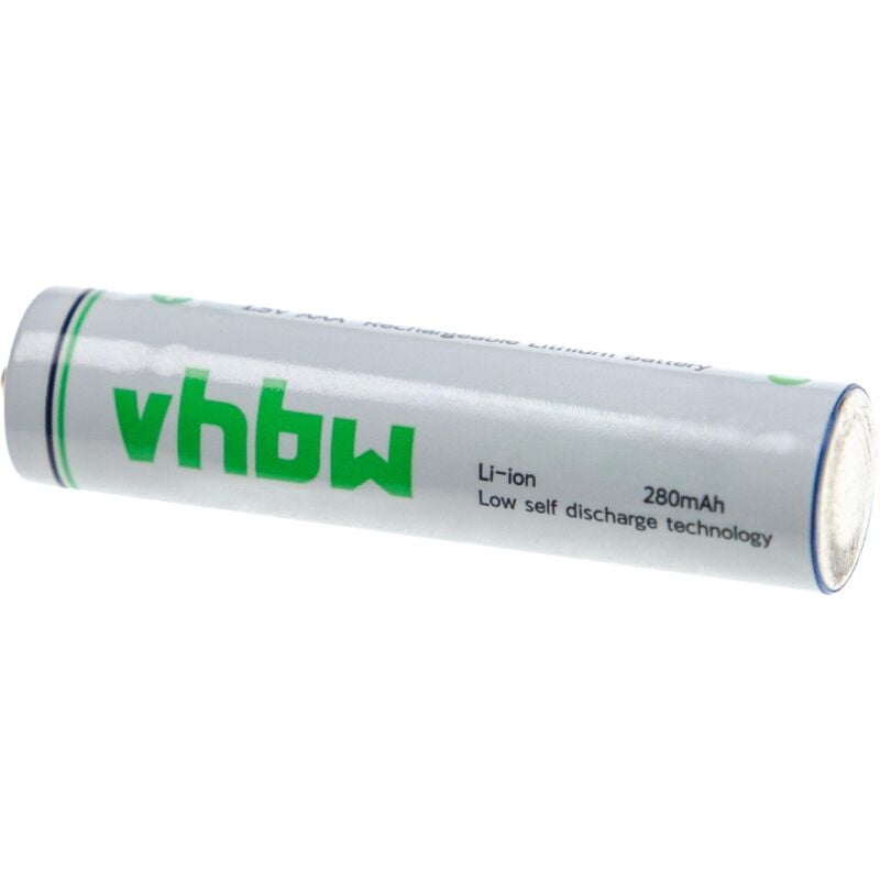 

Batería recargable AAA Micro - Batería recargable, 280 mAh, 1,5 V, Li-Ion - Vhbw