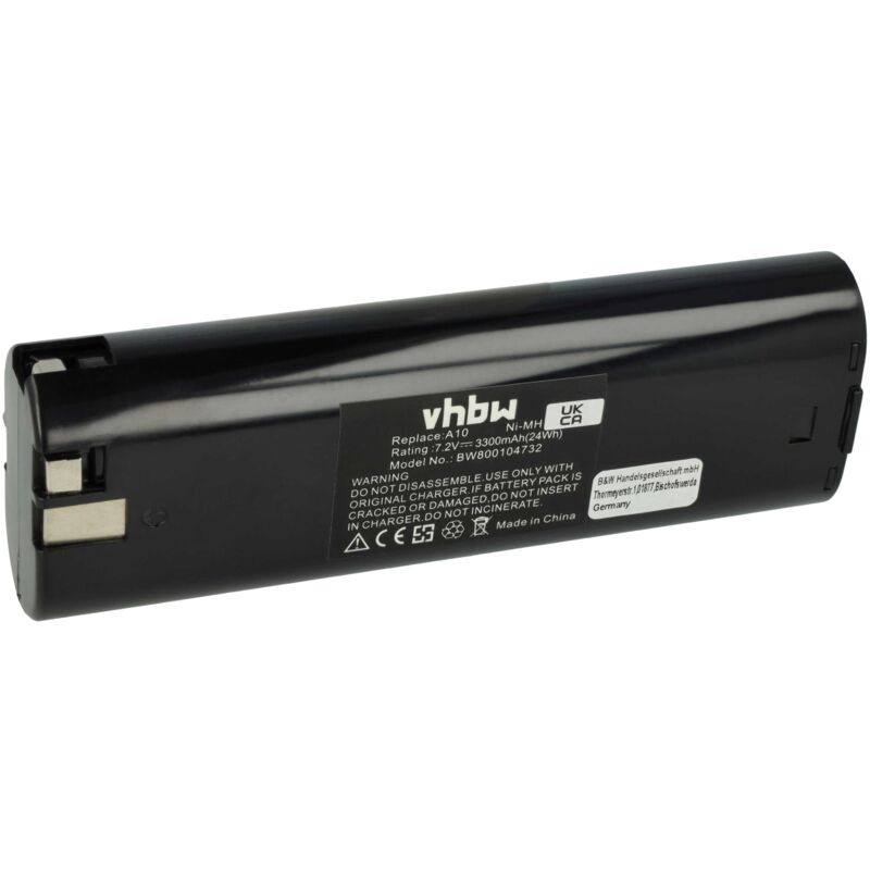 

Batería recargable compatible con AEG BSE2E 7.2 herramientas eléctricas (3300 mAh, NiMH, 7,2 V) - Vhbw