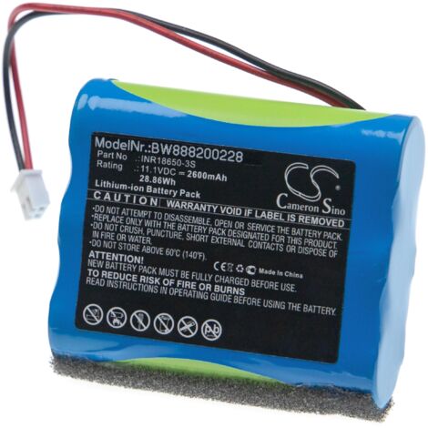 vhbw Batería recargable compatible con Altec Lansing Super LifeJacket Jolt Rugged altavoces, cajas acústicas, bafles (2600 mAh, 11,1 V, Li-Ion)