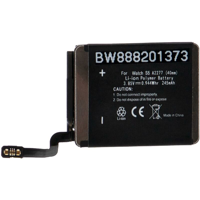 

Batería recargable compatible con Apple MWWP2LLA, Watch Series 5 40mm smartwatch, reloj de actividad (240 mAh, 3,82 V, polímero de litio) - Vhbw