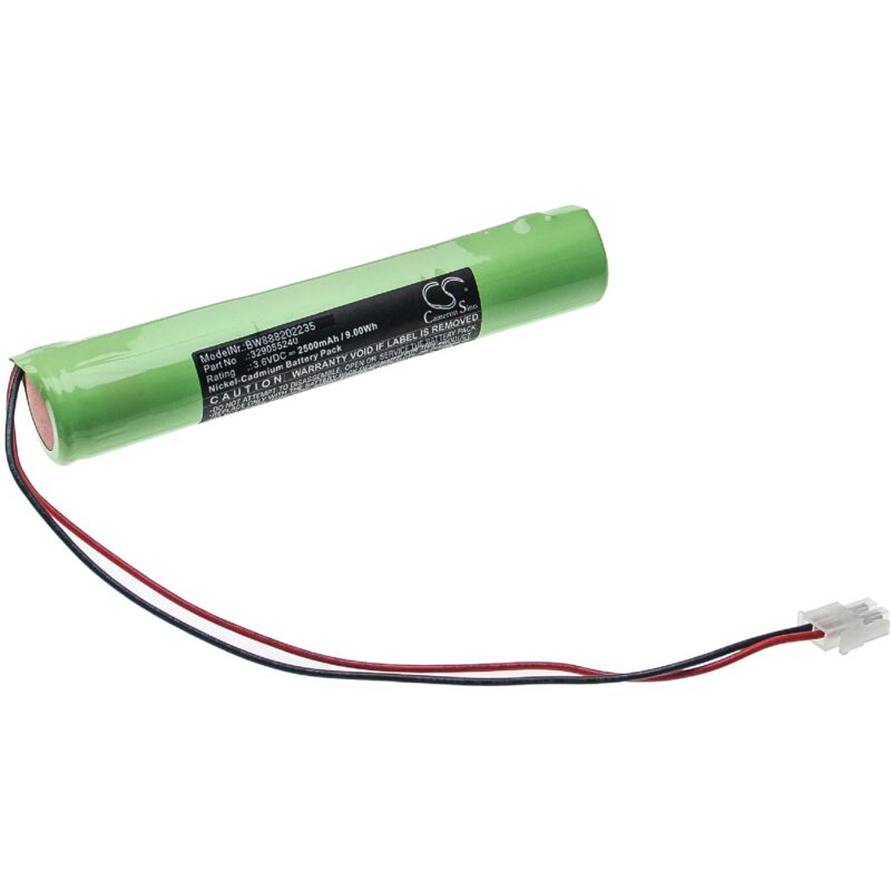 

Batería recargable compatible con BAES OVA TD210331 vía de evacuación (2500 mAh, 3,6 V, NiCd) - Vhbw