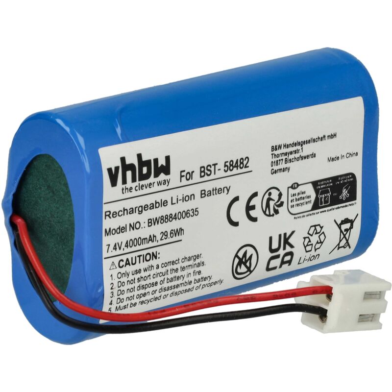 

Batería recargable compatible con Bestway Flowclear Aquatronix limpiador piscina (4000 mAh, 7,4 V, Li-Ion) - Vhbw