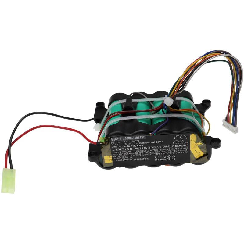 

vhbw Batería recargable compatible con DeLonghi Colombina XLR 32, XLR 32LED.BK, XLR 32LMD.BK aspiradora, robot limpieza (2500 mAh, 33,3 V, Li-Ion)