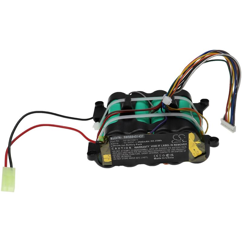 

Batería recargable compatible con DeLonghi Colombina XLR 32LMD.W aspiradora, robot limpieza (2500 mAh, 33,3 V, Li-Ion) - Vhbw