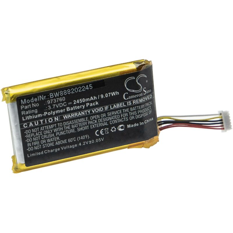 

Batería recargable compatible con DJI Spark mando de dron (2450 mAh, 3,7 V, polímero de litio) - Vhbw